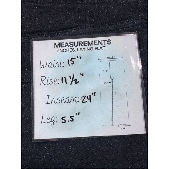 Express High Waisted Black Sparkle Skinny Jeans 10S - Picture 9 of 9